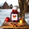 Apple Cinnamon Potpourri by Irish Twins Potpourri on a wooden table with apples and cinnamon sticks. In the background an old barn and snow.
